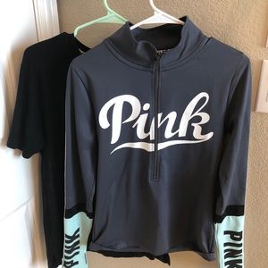 PINK blue dog t- shirt and PINK pullover